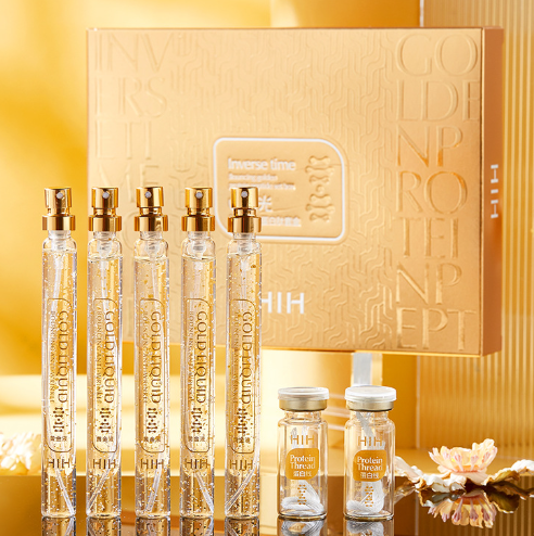 Elevate your skincare routine with 24K Golden Collagen Thread.  Infused with 24K Gold and Collagen, this premium beauty treatment is designed to complement your skincare ritual while helping your skin feel smoother, firmer, and refreshed. Crafted for thos