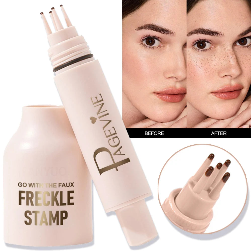Enhance your natural beauty with the 5-Point Freckle Stamp Pen. Featuring an innovative five-point applicator for quick, flawless application, it creates soft, realistic-looking freckles that complement any makeup look. Achieve a fresh, effortless glow wi