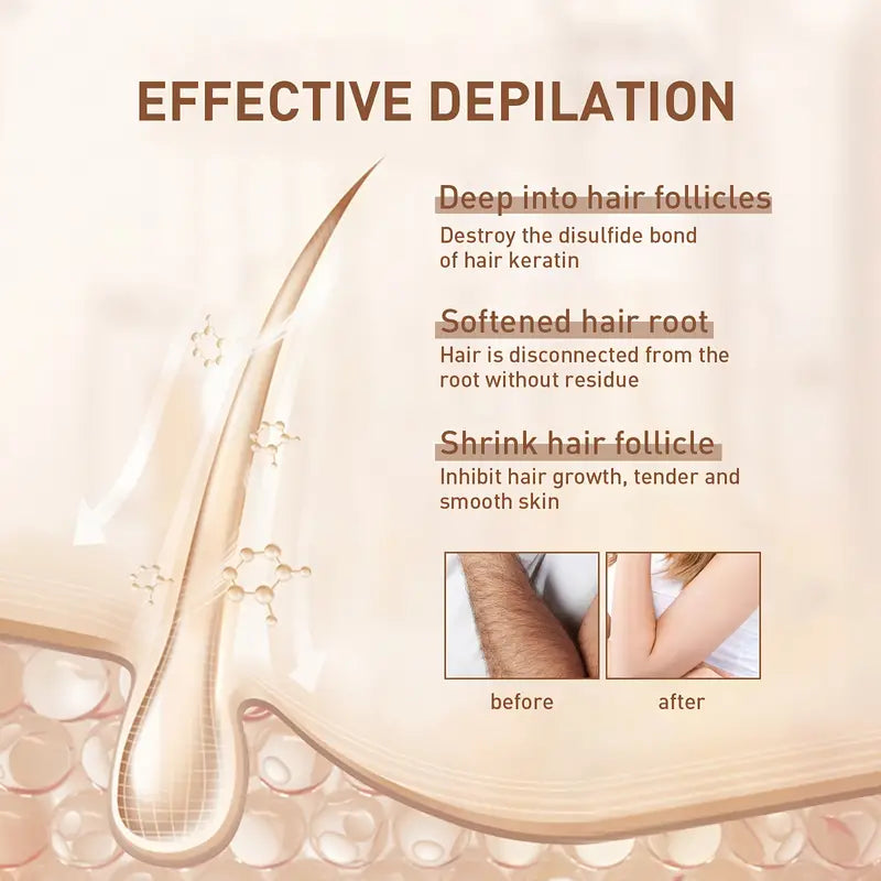 Enriched with 24K Gold and Collagen, this luxurious formula gently removes unwanted hair while helping to nourish and hydrate your skin. Designed for a smooth, effortless application, it leaves your skin feeling soft, refreshed, and beautifully cared for